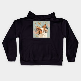 Papillon in 80's Kids Hoodie